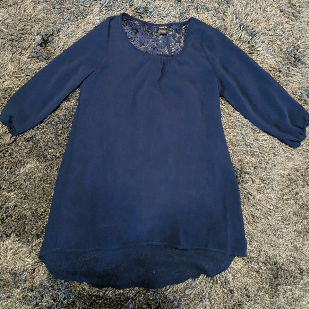 Navy dress top